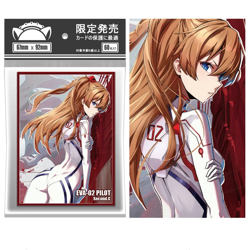 60PCS Asuka Shikinami Langley Neon Genesis Evangelion Anime Card Sleeves 67x92mm