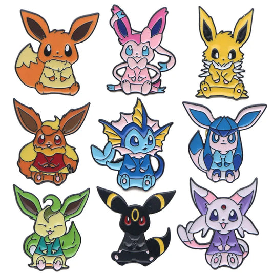 Eevee Enamel Pin Badges Cute Anime Accessories