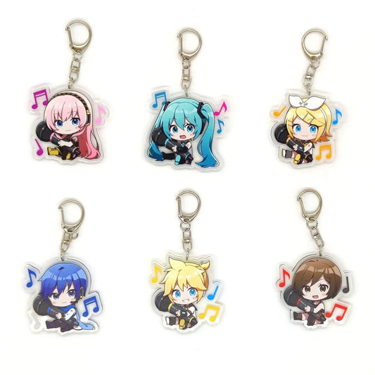 Hatsune Miku Anime Acrylic Keychains Accessories Cute Bag Pendant